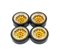 IVLAZLRG Scapa per Ruota alla deriva in Metallo da 27 mm Compatibile con 1/28 Auto RC Due larghezze Due Pezzi di Ricambio Stretti(Yellow)