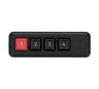 IVLAZLRG Tastiera da gioco meccanica rgb-swappabile con manopola programmabile macro design cablato ergonomico compatibile con PC e sistemi di gioco desktop(4 Keys black)
