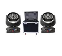 IVLAZLRG Versatile da 1 a 10pcs RGBW 4in1 Zoom Moving Head Wash Light With Flight Case e Lyre Wash Zoom 36/15 RGBWAUV 6in1 Stage(2 Lights 1 Case)