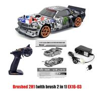 IVLAZLRG ZD Racing EX-16 1/16 RC Auto con Motore a Telecomando a Motore Brushless 4wd per la velocità del Modello Compatibile in tournée su Strada Fino a 40 km/h(Brushed 2H1 EX16-03)