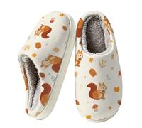 Ivolege Casa Pantofole, Autunno Scoiattolo Donna Pantofole | Memory Foam Slip On Slipper Accogliente Caldo Comodo Antiscivolo Casa Scarpe Da Camera Da Letto