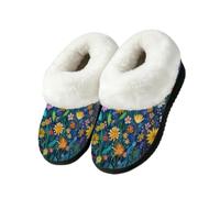 Ivolege Colorful Wildflower Prato Con Margherite Casa Pantofole per le | Pantofole soffici, pantofole antiscivolo e chiuse in memory foam, lavabili in lavatrice, comode pantofole per interni ed