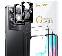 iVoler 2+2 Stück Schutz Glas für Oppo A79 5G, 2 Stücke Schutzfolie mit 2 Stück Kameraschutz, 9H Härte, HD Klar, Anti-Kratz, Anti-Bläschen