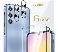 iVoler 2+2 Stück Schutz Glas für Samsung Galaxy A25 5G, 2 Stücke Schutzfolie mit 2 Stück Kameraschutz, 9H Härte, HD Klar, Anti-Kratz, Anti-Bläschen