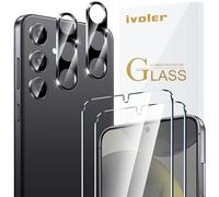 iVoler 2+2 Stück Schutz Glas für Samsung Galaxy S24+ 5G / Samsung Galaxy S24 Plus 5G, 2 Stücke Schutzfolie mit 2 Stück Kameraschutz, 9H Härte, HD Klar, Anti-Kratz, Anti-Bläschen