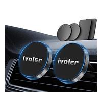 iVoler 2 supporti per cellulare universale per auto, per aerazione magnetica, supporto magnetico per telefono cellulare, per diversi modelli di telefono (nero)