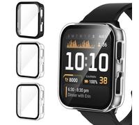 iVoler 3 Pezzi Cover con Vetro Temperato per Garmin Venu X1, Copertura Completa Pellicola Protettiva Custodia Antiurto, Sottile Anti-Graffio Rigida Bumper Case, 2 Trasparente + 1 Nero