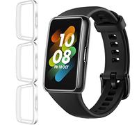iVoler 3 Pezzi Cover e Pellicola Protettiva per Huawei Band 7/6 / Honor Band 7/6, Copertura Completa Custodia Trasparente, Ultra Sottile Morbida TPU Anti-Graffio Protezione Schermo Antiurto Case