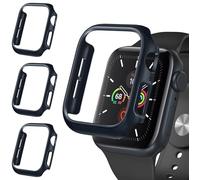 iVoler 3 Pezzi Cover Rigida PC per Apple Watch SE (2025/2022 / 2020) / Series 6 5 4 44mm (Senza Pellicola Protettiva), Ultra Sottile Custodia Antiurto e Anti-Graffio Bumper Case, Blu Mezzanotte