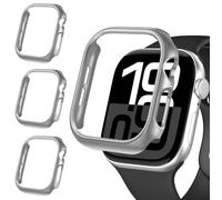 iVoler 3 Pezzi Cover Rigida PC per Apple Watch Series 11/10 42mm (Senza Pellicola Protettiva), Ultra Sottile Custodia Antiurto e Anti-Graffio Bumper Case, Argento