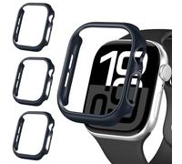 iVoler 3 Pezzi Cover Rigida PC per Apple Watch Series 11/10 46mm (Senza Pellicola Protettiva), Ultra Sottile Custodia Antiurto e Anti-Graffio Bumper Case, Blu Mezzanotte