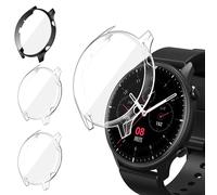 iVoler 3 Pezzi HD Clear Cover con Pellicola Protettiva per Amazfit GTR 2 / Amazfit GTR 2e, Copertura Completa Custodia Anti-Graffio Ultra Sottile Morbida TPU Case, 2 Trasparente + 1 Nero