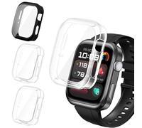 iVoler 3 Pezzi HD Clear Cover con Pellicola Protettiva per Huawei Watch D2 (2024), Copertura Completa Custodia Anti-Graffio Ultra Sottile Morbida TPU Case, 2 Trasparente + 1 Nero