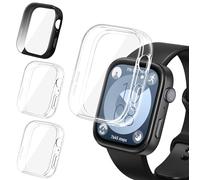 iVoler 3 Pezzi HD Clear Cover con Pellicola Protettiva per Huawei Watch Fit 3, Copertura Completa Custodia Anti-Graffio Ultra Sottile Morbida TPU Case, 2 Trasparente + 1 Nero