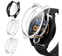 iVoler 3 Pezzi HD Clear Cover con Pellicola Protettiva per Samsung Galaxy Watch Fe / 5/4 40mm, Copertura Completa Custodia Anti-Graffio Ultra Sottile Morbida TPU Case, 2 Trasparente + 1 Nero