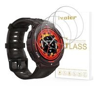 iVoler 4 Pezzi Pellicola Vetro Temperato per Amazfit Active Edge/Garmin Forerunner 745, Pellicola Protettiva Protezione per Schermo Anti Graffio