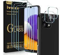 iVoler 4 Pezzi Pellicola Vetro Temperato per Samsung Galaxy A22 5G, con 2 Pezzi Pellicola Fotocamera, Pellicola Protettiva Protezione Schermo Anti Graffio