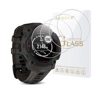 iVoler 4 Pezzi Vetro Temperato per Garmin Instinct E 45mm (Non per Garmin Instinct E 40mm), Pellicola Protettiva Protezione Schermo Anti Graffio, Durezza 9H, Anti-Impronte, HD Chiaro, Senza Bolle
