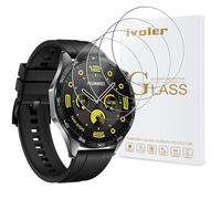 iVoler 4 Pezzi Vetro Temperato per Huawei Watch GT 6 5 4 46mm / Huawei Watch GT 6 PRO/GT 5 PRO 46mm, Pellicola Protettiva Protezione Schermo Anti Graffio, Durezza 9H, Anti-Impronte, HD Chiaro