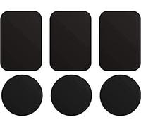 iVoler [6 Pezzi Placche Metalliche,(3 Rettangolari e 3 Tonde), 6 Piastrine con Un Adesivo per Magnetico Auto Universale/Supporto Auto Smartphone Porta Telefono/Magnetico CD Slot Car Mount ect