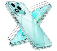iVoler Anti Ingiallimento Chiaro Cover per Honor 400 Lite 5G (Non per Honor 400) con 2 Pezzi Pellicola Vetro Temperato, [Antiurto di Grado Militare] Custodia Trasparente Sottile Case