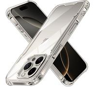 iVoler Anti Ingiallimento Chiaro Cover per iPhone 16 PRO Max, [Antiurto di Grado Militare] Custodia Trasparente per Assorbimento degli Urti con Paraurti in TPU Morbido Sottile Protettiva Case -Titanio