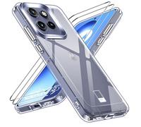 iVoler Anti Ingiallimento Chiaro Cover per Motorola Moto Edge 60 Neo 5G / Edge 50 Neo 5G con 2 Pezzi Pellicola Vetro Temperato, [Antiurto di Grado Militare] Custodia Trasparente Sottile Case