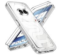 iVoler Anti Ingiallimento Chiaro Cover per Nothing Phone 2a / 2a+ / 2a Plus con 2 Pezzi Pellicola Vetro Temperato, [Antiurto di Grado Militare] Custodia Trasparente Sottile Case