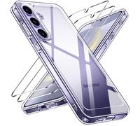 iVoler Anti Ingiallimento Chiaro Cover per Samsung Galaxy S24+ 5G / S24 Plus 5G con 2 Pezzi Pellicola Vetro Temperato, [Antiurto di Grado Militare] Custodia Trasparente Sottile Case