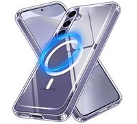iVoler Chiaro Cover Magnetica per Samsung Galaxy S24+ 5G / S24 Plus 5G, Compatibile con MagSafe, [Anti Ingiallimento] [Antiurto di Grado Militare] Custodia Trasparente Sottile Antigraffio Rigida Case