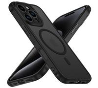 ivoler Cover Magnetica Compatible per iPhone 15 Pro Max 6,7 Pollici con 2 Pellicole Vetro Temperato Compatibile con MagSafe, Custodia Traslucida Opaca Posteriore Sottile Antiurto (Nero)