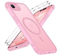 iVoler Cover Magnetica per iPhone 17e / 16e con 2 Pezzi Vetro Temperato, [Compatibile con MagSafe] Custodia Traslucida Posteriore Sottile Anti-Impronte Case, rosa