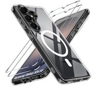 iVoler Cover Magnetica per Samsung Galaxy S26 5G con 2 Pezzi Vetro Temperato, [Compatibile con MagSafe] Custodia Protettiva Sottile [Anti-Ingiallimento] [Grado Militare] Antiurto, Trasparente (Nero)
