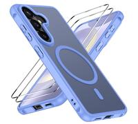 iVoler Cover Magnetica per Samsung Galaxy S26+ / S26 Plus 5G con 2 Pezzi Pellicola Vetro Temperato, [Antiurto di Grado Militare] Custodia Traslucida Opaca Sottile Anti-Impronte MagSafe Case, Azzurro