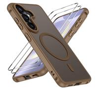 iVoler Cover Magnetica per Samsung Galaxy S26+ / S26 Plus 5G con 2 Pezzi Pellicola Vetro Temperato, [Antiurto di Grado Militare] Custodia Traslucida Opaca Sottile Anti-Impronte MagSafe Case, Marrone
