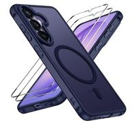 iVoler Cover Magnetica per Samsung Galaxy S26+ / S26 Plus 5G con 2 Pezzi Pellicola Vetro Temperato, [Antiurto di Grado Militare] Custodia Traslucida Opaca Sottile Anti-Impronte MagSafe Case, Blu scuro