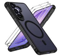 iVoler Cover Magnetica per Samsung Galaxy S26+ / S26 Plus 5G con 2 Pezzi Pellicola Vetro Temperato, [Antiurto di Grado Militare] Custodia Traslucida Opaca Sottile Anti-Impronte MagSafe Case, Nero