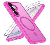 iVoler Cover Magnetica per Samsung Galaxy S26+ / S26 Plus 5G con 2 Pezzi Pellicola Vetro Temperato, [Antiurto di Grado Militare] Custodia Traslucida Opaca Sottile Anti-Impronte MagSafe Case, Magenta