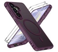 iVoler Cover Magnetica per Samsung Galaxy S26+ / S26 Plus 5G con 2 Pezzi Pellicola Vetro Temperato, [Antiurto di Grado Militare] Custodia Traslucida Opaca Sottile Anti-Impronte MagSafe Case, Bordeaux