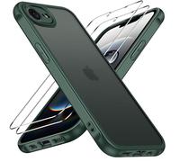 iVoler Cover Opaca per iPhone 17e / iPhone 16e con 2 Pezzi Vetro Temperato, [Antiurto di Grado Militare] [Protezione Della Fotocamera] Custodia Traslucida Sottile Anti-Impronte Case, Verde