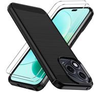 iVoler Cover per Honor 400 Lite 5G (Non per Honor 400) con 2 Pezzi Vetro Temperato, [Antiurto di Grado Militare] Protettiva Custodia, Sottile Morbida in Silicone TPU Anti-Graffio Case, Nero