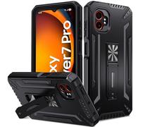 iVoler Cover per Samsung Galaxy Xcover 7 PRO con Cavalletto, [Protezione Antiurto di Grado Militare] Custodia, Rigida PC AntiGraffio Posteriore Anti-Impronte Protettiva Bumper Case, Nero