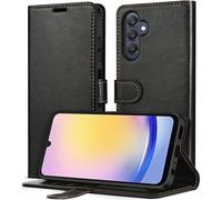 iVoler Cover Portafoglio per Samsung Galaxy A25 5G, [Blocco RFID] Premium Pelle PU Libro Custodia Magnetica Flip Cover Antiurto Protettiva Case con Porta Carte e Funzione Supporto (Nero)