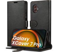 iVoler Cover Portafoglio per Samsung Galaxy Xcover 7 Pro, [Blocco RFID] Premium Pelle PU Libro Custodia Magnetica Flip Cover Antiurto Protettiva Case con Porta Carte e Funzione Supporto (Nero)