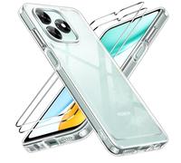 iVoler Cover Trasparente Anti Ingiallimento per Honor X5C Plus con 2 Pezzi Pellicola Vetro Temperato, [Antiurto di Grado Militare] HD Chiaro Custodia Sottile Anti-Graffio Bumper Case