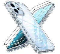 iVoler Cover Trasparente Anti Ingiallimento per Oppo Reno 14F 5G / Oppo Reno 14 FS 5G con 2 Pezzi Pellicola Vetro Temperato, Antiurto di Grado Militare Chiaro Custodia Sottile Anti-Graffio Bumper Case