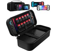 iVoler Custodia Compatibile con Nintendo Switch 2/Switch OLED /Switch, Portatile Protettiva Case Rigido da Viaggio, Fodera morbida, Custodia Protettiva con Custodia per 10 Giochi - Nero