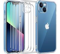 iVoler Custodia Cover Compatibile con iPhone 13 6.1 Pollici con Camera Protection e 3 Pezzi Pellicola Vetro Temperato, Ultra Sottile Morbido TPU Trasparente Silicone Antiurto Protettiva Case