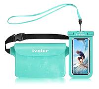 iVoler Kit Impermeabile con Borsa Impermeabile Sacca Impermeabile Marsupio e Custodia Impermeabile Smartphone per Sport Pesca Vela Escursione, Proteggere Il Tuo Cellulare, Portafoglio, 1ECC (Verde)