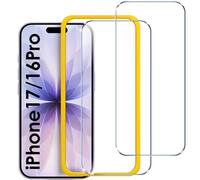 iVoler Pellicola Vetro Temperato per iPhone 17/ iPhone 16 PRO 6.3 Pollici, con Strumenti di Installazione, Pellicola Prottetiva Anti Graffio, Durezza 9H, HD Trasparente, Senza Bolle - 2 Pezzi